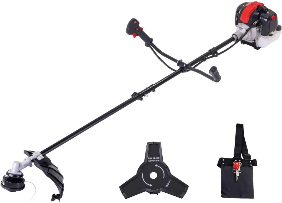 PBC520 PS/52 podkaszarka, 255 mm, 1,4 kW, 420 mm, praca automatyczna, Scheppach podkaszarka spalinowa z żyłką, nożem i paskiem na ramię, Easy Start