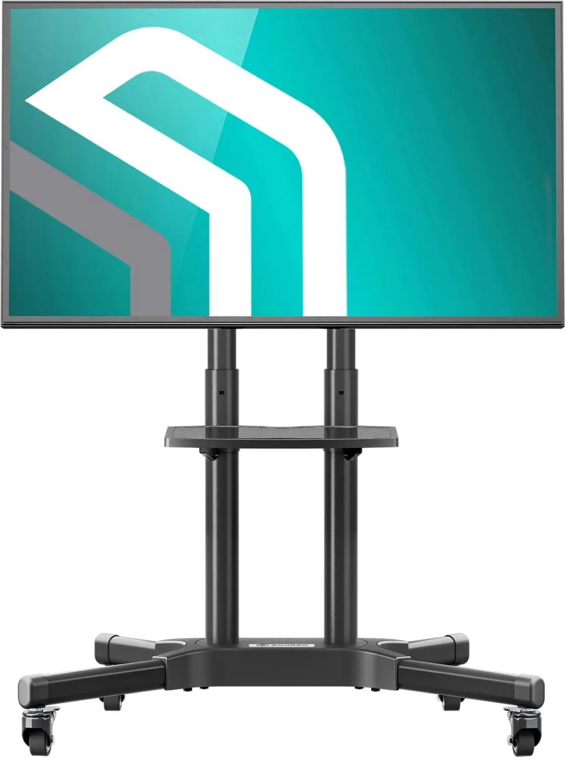ONKRON, Szafka TV TS1351-B, 65 cali, klasa energetyczna E, kółka poruszające się, czarny, Max VESA 600x400, wysokość regulowana do 1500 mm, 45 kg