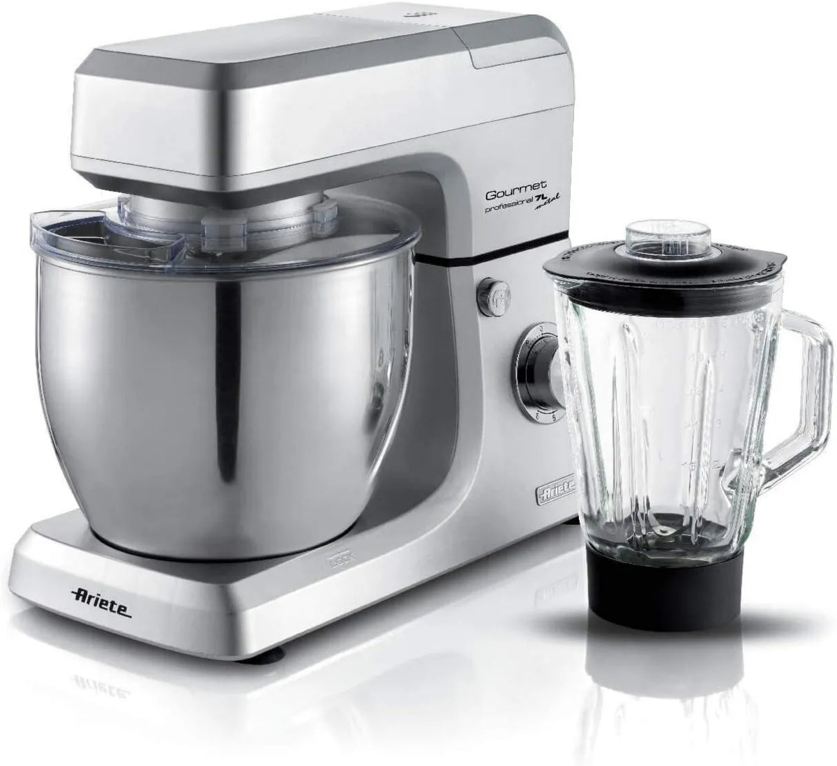 Ariete robot kuchenny, Mikser, 7 l, 1200 W, stal nierdzewna, 1598 Planetarne pastorasowe smakosz, Kamera szklana 1, 5 l, 6 prędkości