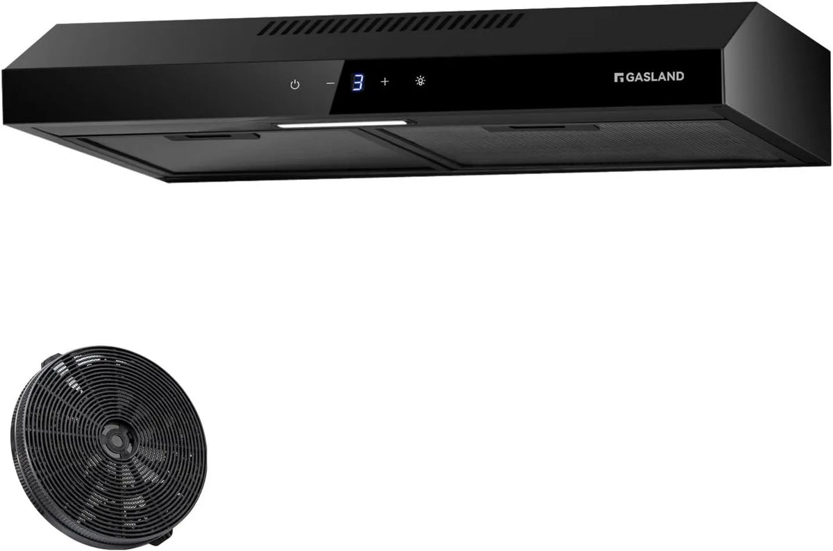GASLAND okap kuchenny, 60 cm, 202 m3 / h, GAZLAND SR60BS CF158, dotyk, 3 poziomów, cichy, czarny m3/h