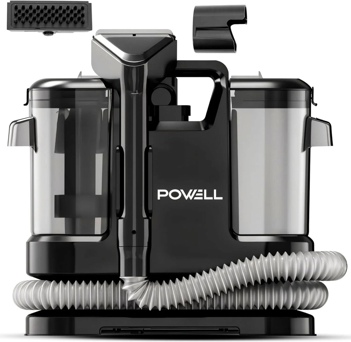 POWELL odkurzacz piorący, Odkurzacz, 1, 8 l, 450 W, przenośny, duży zbiornik, para, czarny, urządzenie czyszczące para Shampooner