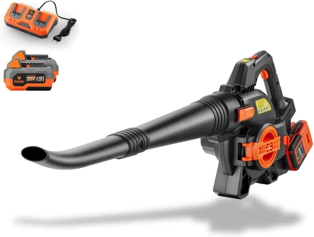Fuxtec, Odkurzacz, 40 V, 685 m3 / h, 2in1 FX- E2LBSSET, wyposażony jest w 2 Baterie i podwójny ładowarka, moc ssąca 685m3 / h 2en1 FX-E2LBSSET