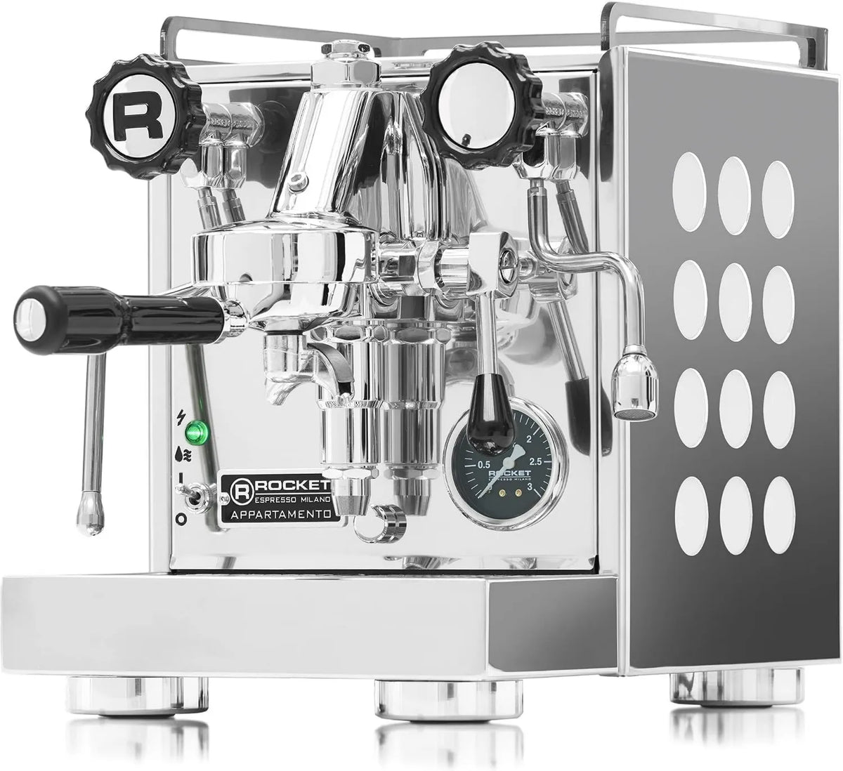 ROCKET ESPRESSO MILANO, E61 ekspres do kawy, biały, Rocket Apparamento Kompaktowa maszyna do espresso z białą grupą do infuzji