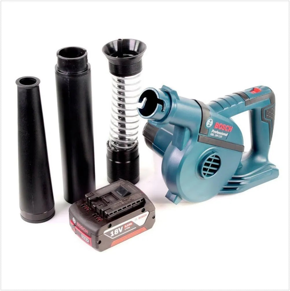 Bosch dmuchawa, 5,0 Ah, zasilanie akumulatorowe, GBL 18 V-120 akumulatorowa dmuchawa do liści, z 1 akumulatorem GBA 18 V 5,0 Ah
