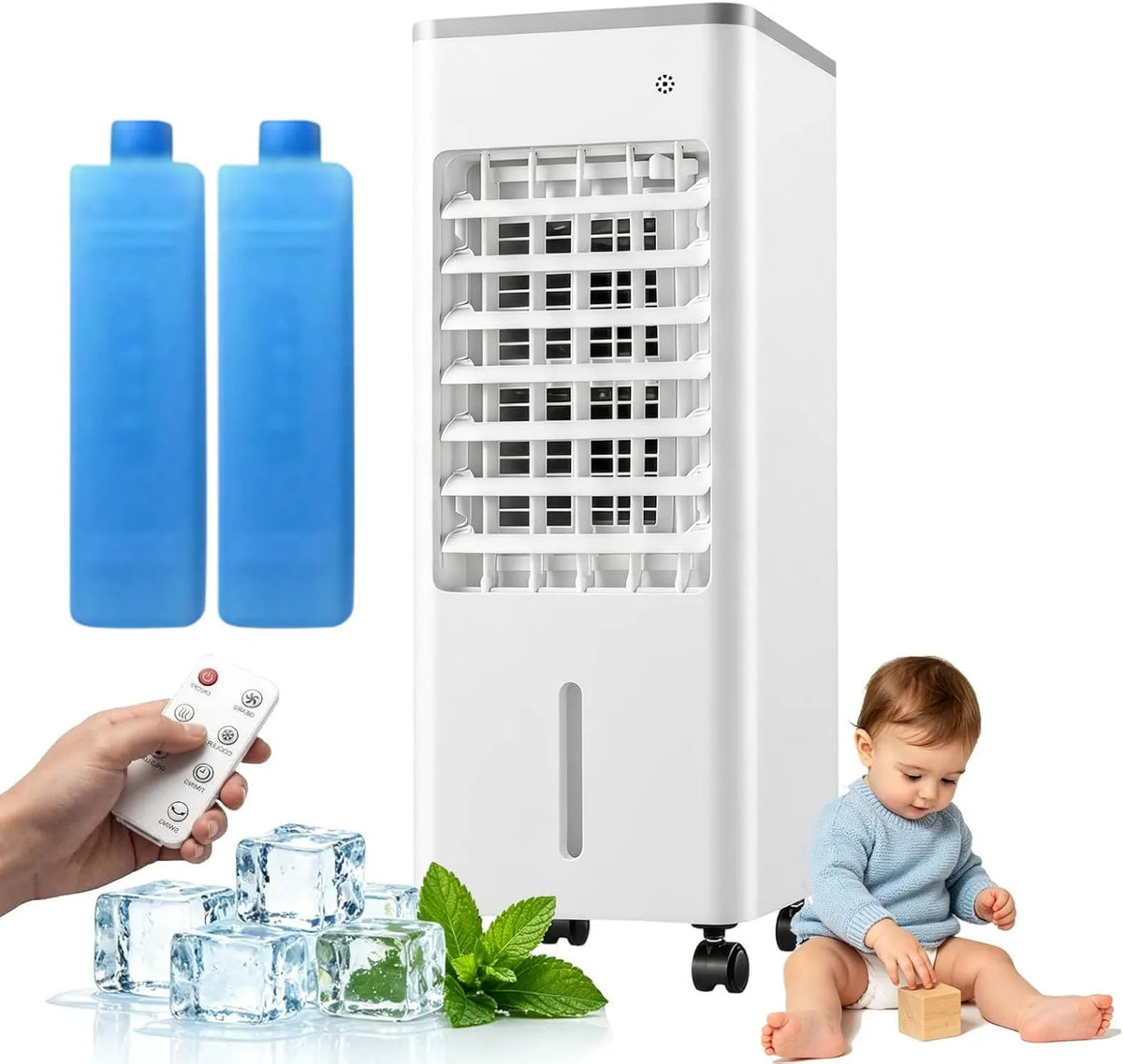 Generic, Odświeżacz powietrza 7.5h, 6 l, zegar, 3 prędkości, oscylacja 120 °, duży zbiornik, tłumik, 3 tryby