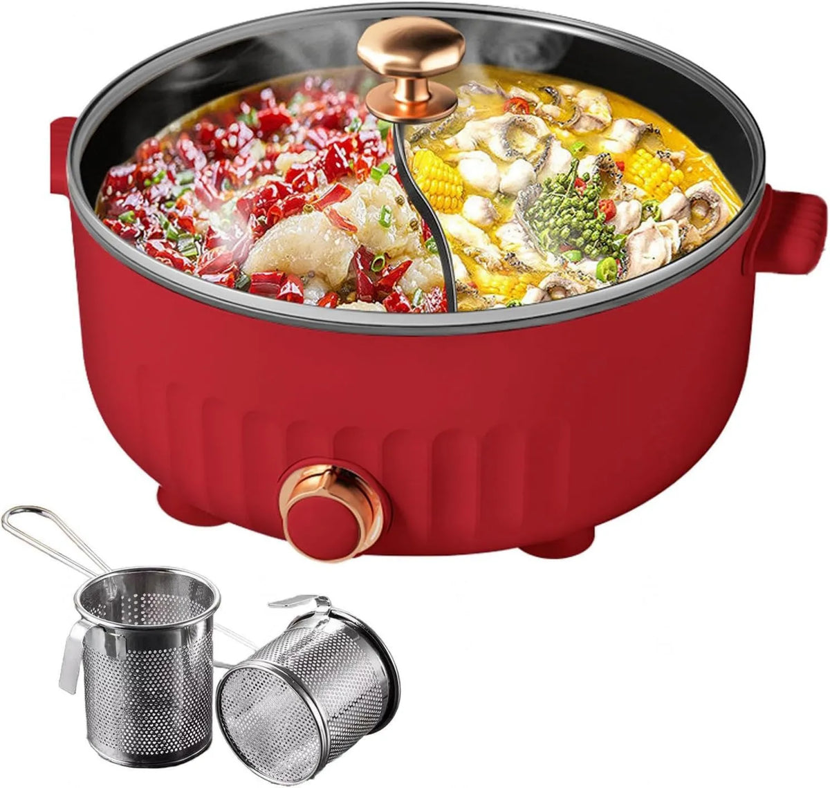 ARTSIM, Fondue, IP65, red, Apparatus, Chiński Fondue Elektryczny