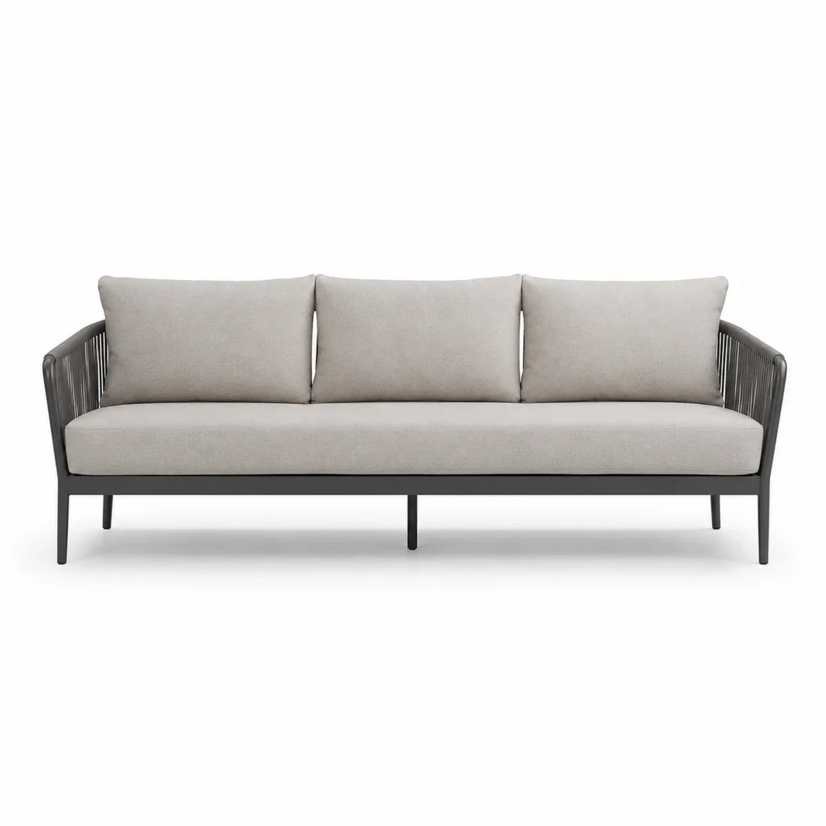 Sofa ogrodowa z aluminiową ramą i poliestrowymi poduszkami 220cm