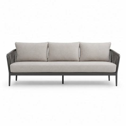 Sofa ogrodowa z aluminiową ramą i poliestrowymi poduszkami 220cm