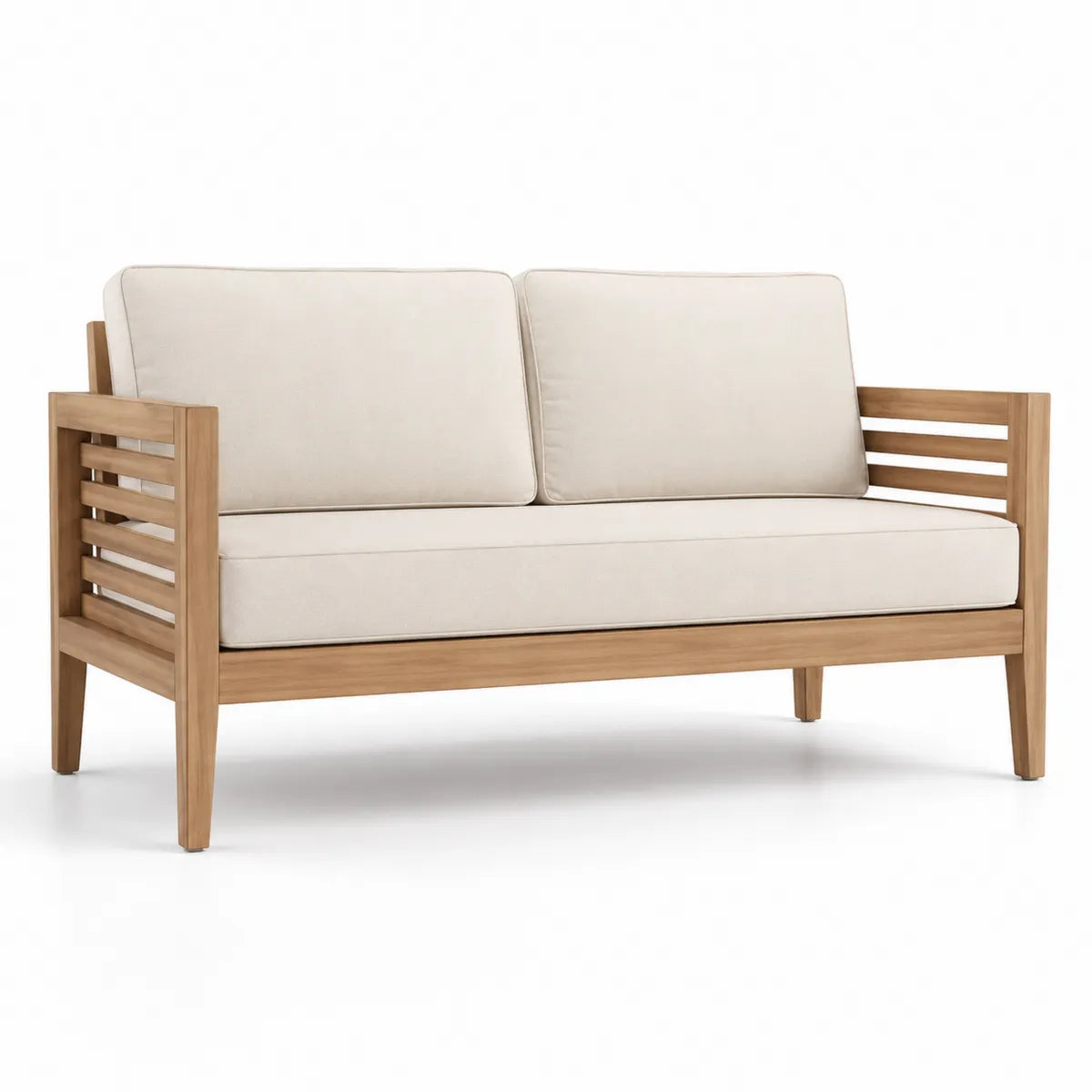 Sofa ogrodowa drewniana z poduszkami 132x75x78 cm