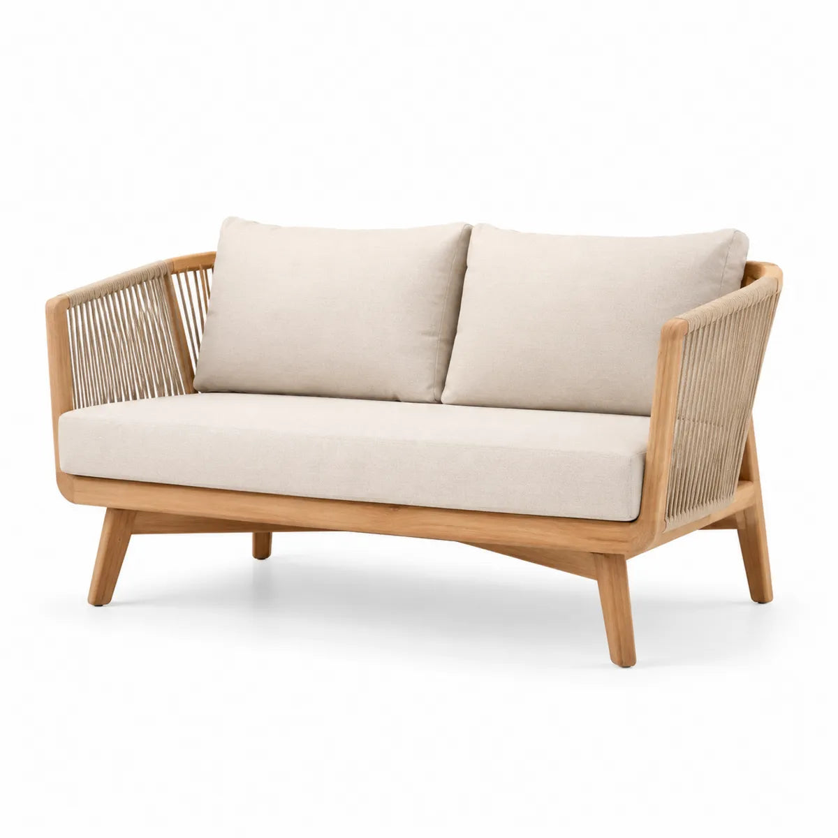 Sofa drewniana z linami bawełnianymi 150x85x75cm