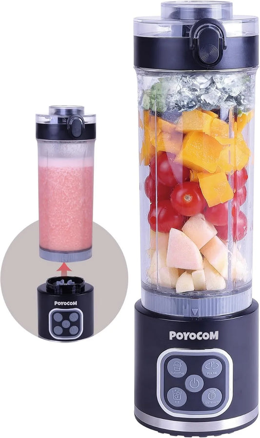 POYOCOM, 4 programów, 739 ml, USB, wymienne, bezprzewodowe, do smoothies