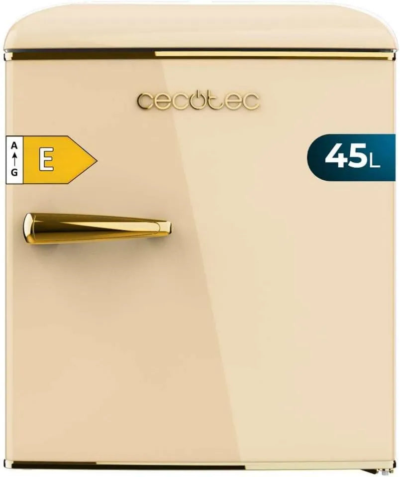 Cecotec lodówka, 55 cm, 44,7 cm, klasa energetyczna E, Icebox i chromowany uchwyt