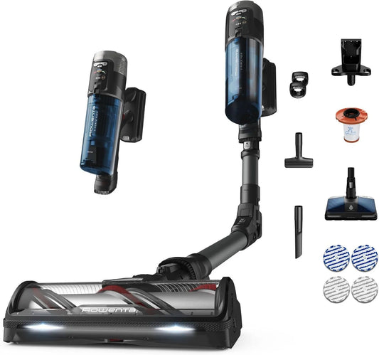 Rowenta RH9LC0 odkurzacz, 1,6 kg, 60min, zasilanie akumulatorowe, praca automatyczna, X-Force Flex 12.60 Neo, bezprzewodowy odkurzacz dla alergików