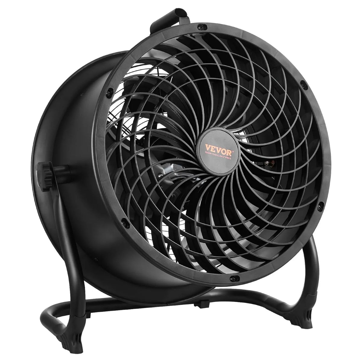 VEVOR, Wentylator, przemysłowy, 3 prędkości, profesjonalny, 360 ° przechyłu, prędkość wiatru 7, 2 m / s, 355, 6 mm