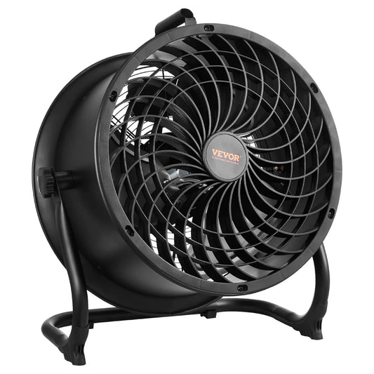 VEVOR, Wentylator, przemysłowy, 3 prędkości, profesjonalny, 360 ° przechyłu, prędkość wiatru 7, 2 m / s, 355, 6 mm