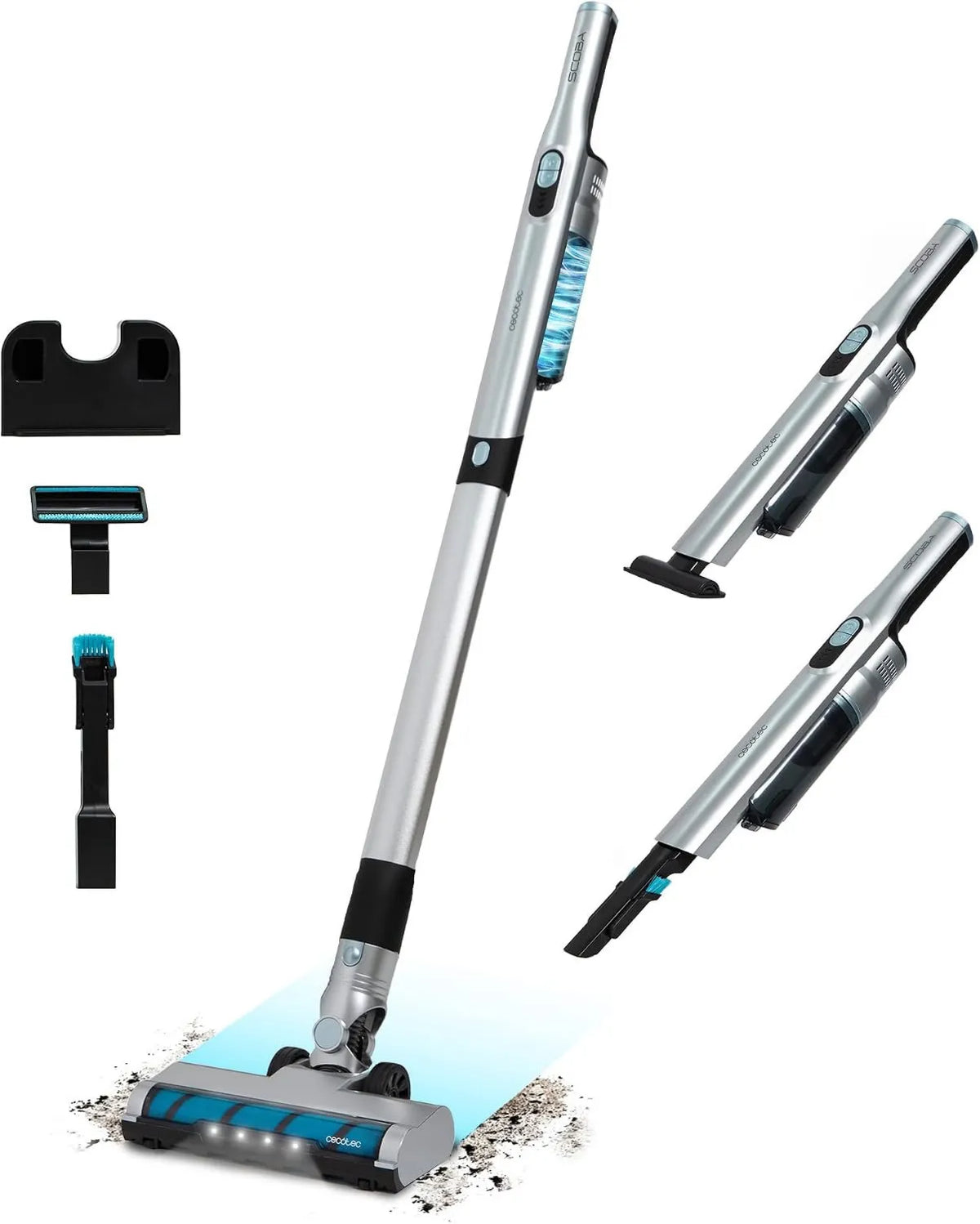 Cecotec odkurzacz pionowy, Odkurzacz, 210 W, 40 min, moc próżniowa 210 W i 20 kPa, 2 akcesoria