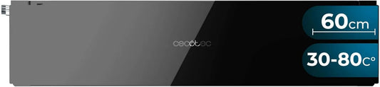 Cecotec, 60 cm, Szafka na szkło. Zintegrowany przecinak do ogrzewania, Maksymalna moc, regulowana temperatura od 30 do 80 ° Bolero Hexa WD, sterowanie