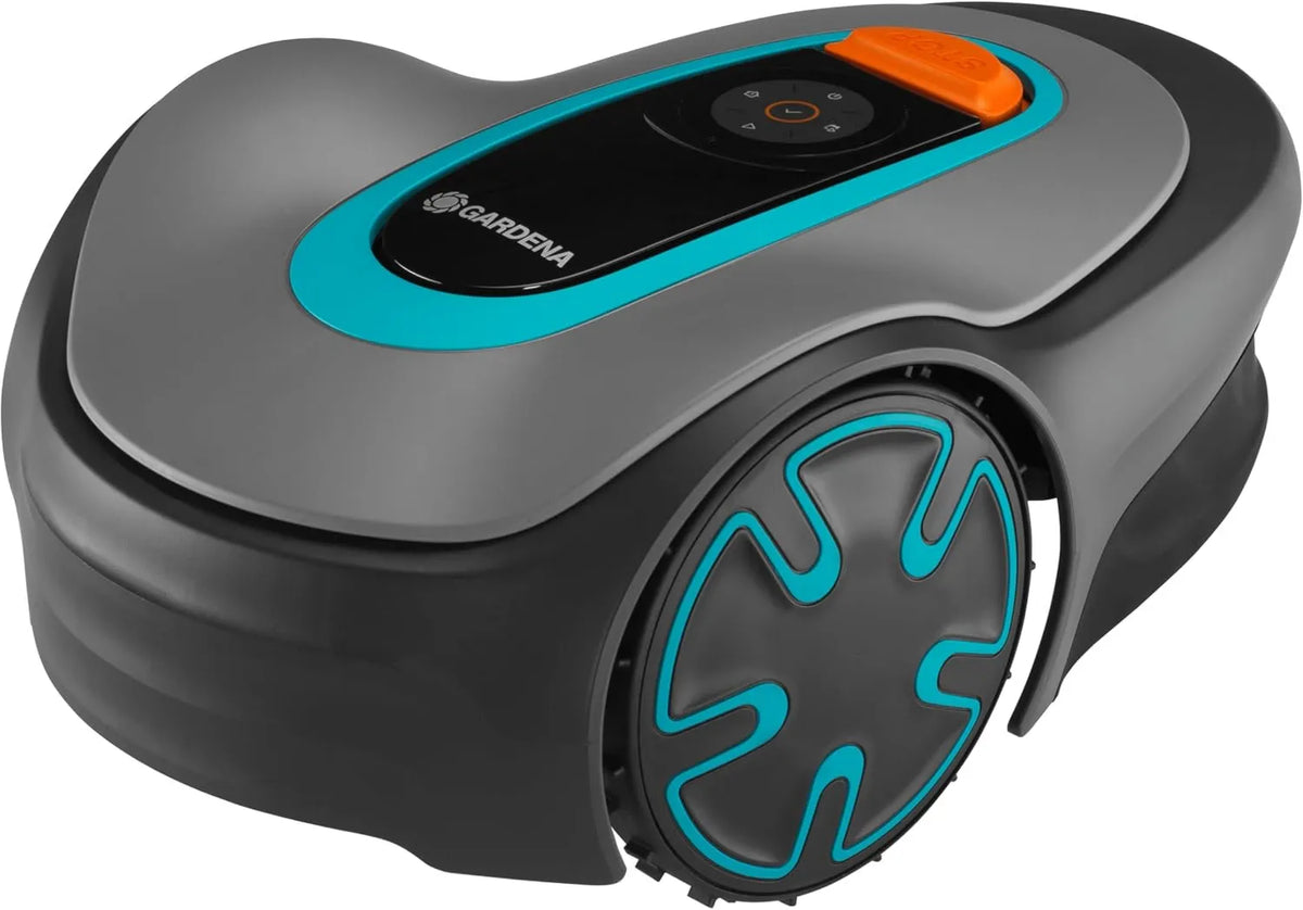 Gardena kosiarka, 250 m², 57 db, łączność Bluetooth, programowalna przy pomocy aplikacji Bluetooth