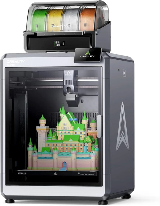 K2 Plus drukarka, 350 mm, 600 mm, 350 x 350 x 350 mm, Creality Combo drukarka 3D, duża pojemność 350 x 350 x 350 mm, maksymalna prędkość 600 mm/s