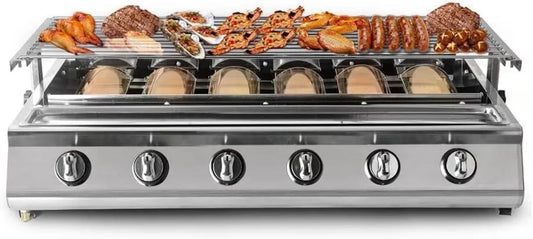 Grill gazowy, 9,7 kg, 10,9 kg, 250 mm, funkcja grilla, powłoka nieprzywierająca, Przenośny grill gazowy, kemping i do przyczepy kempingowej