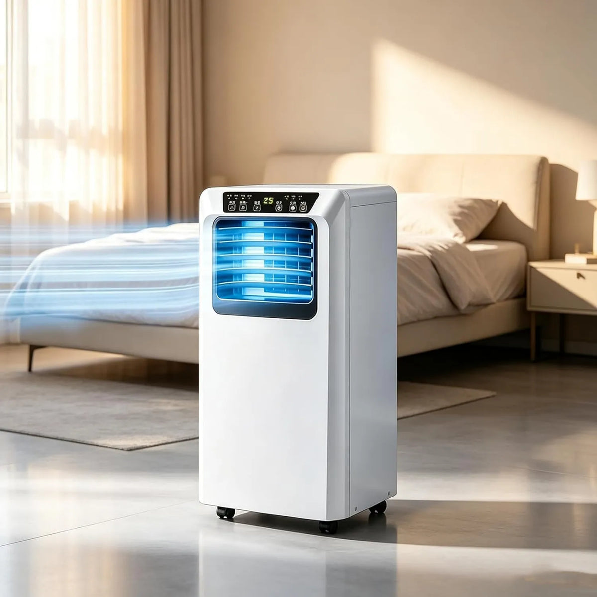 LOODIKA klimatyzator przenośny, Denawilżacz, laptop, Wi-Fi, tłumik, biuro, Air Pro przenośny Wi-Fi jednostka AC 12, 000 BTU z pilotem