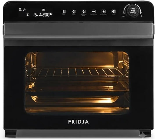 Fridja frytkownica beztłuszczowa, Piekarnik elektryczny F77, 30 l, 18 programów, stal nierdzewna, wnętrze ze stali nierdzewnej, F77 Super Piekarnik Pro 30 l, funkcja pieczenia, szybko, wydajne