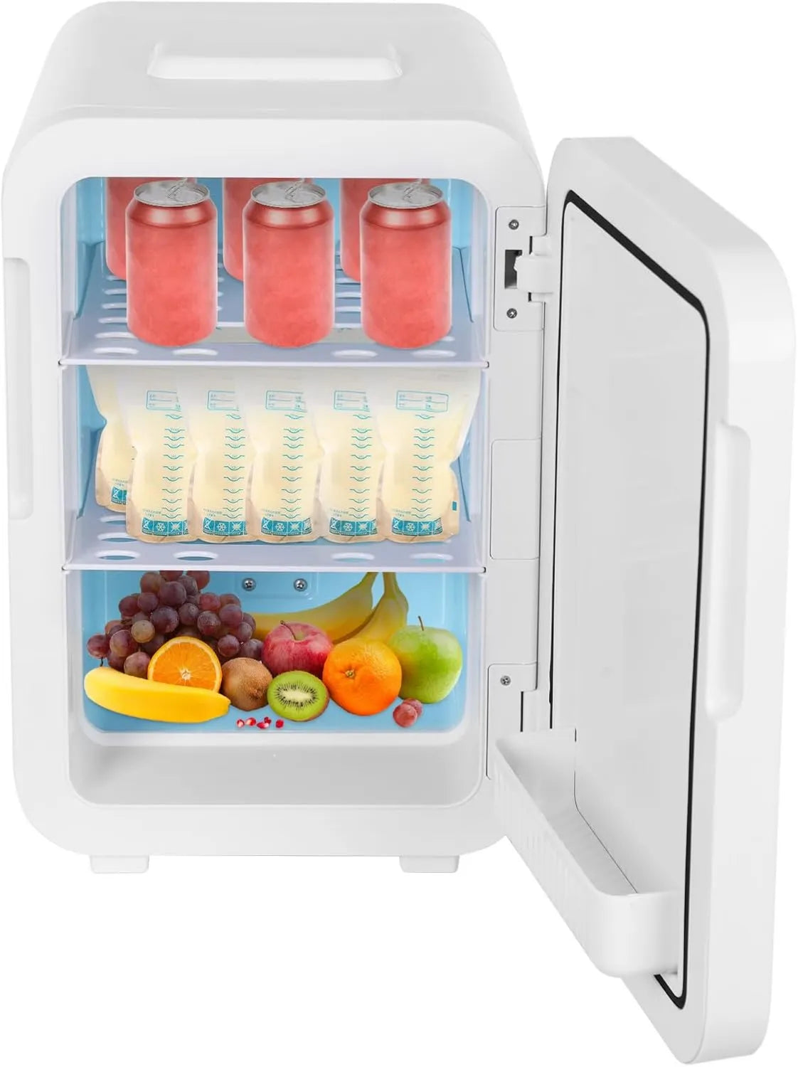 Lodówka, 220 V, Mini lodówka 20 l, minibar z cyfrowym wyświetlaczem LED, funkcja chłodzenia i ogrzewania