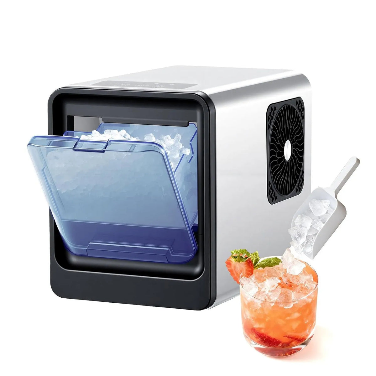 VEVOR kostkarka do lodu, Icemaker, przenośny, do ekspres do kawy Bar Kuchnia Dom, Powrót 15 kg dziennie
