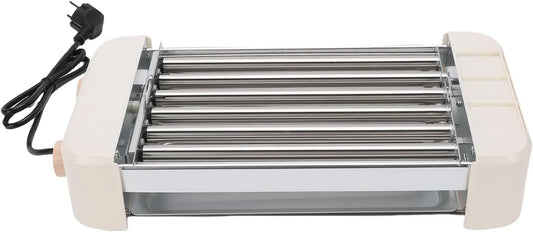 Asixxsix Roller do Hot Dogów, 550 W, regulacja ustawień, funkcja grilla, powłoka nieprzywierająca, Asixxsix Roller do hot dogówów