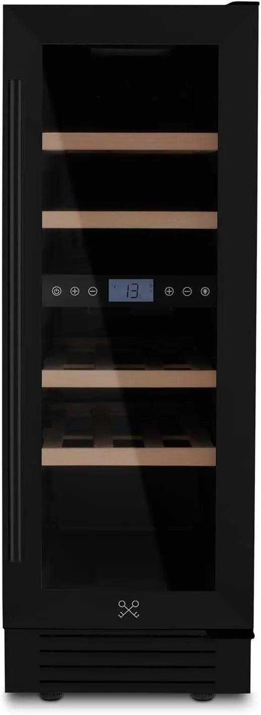 LES PETITS CHAMPS, Winiarnia elektryczna, 53 l, 17 butelek, 2 pola grzewcze, 5 do 20°C, MAŁE CAVCEDB17, 2 strefy temperaturowe, zwrotne, stal nierdzewna, czarny