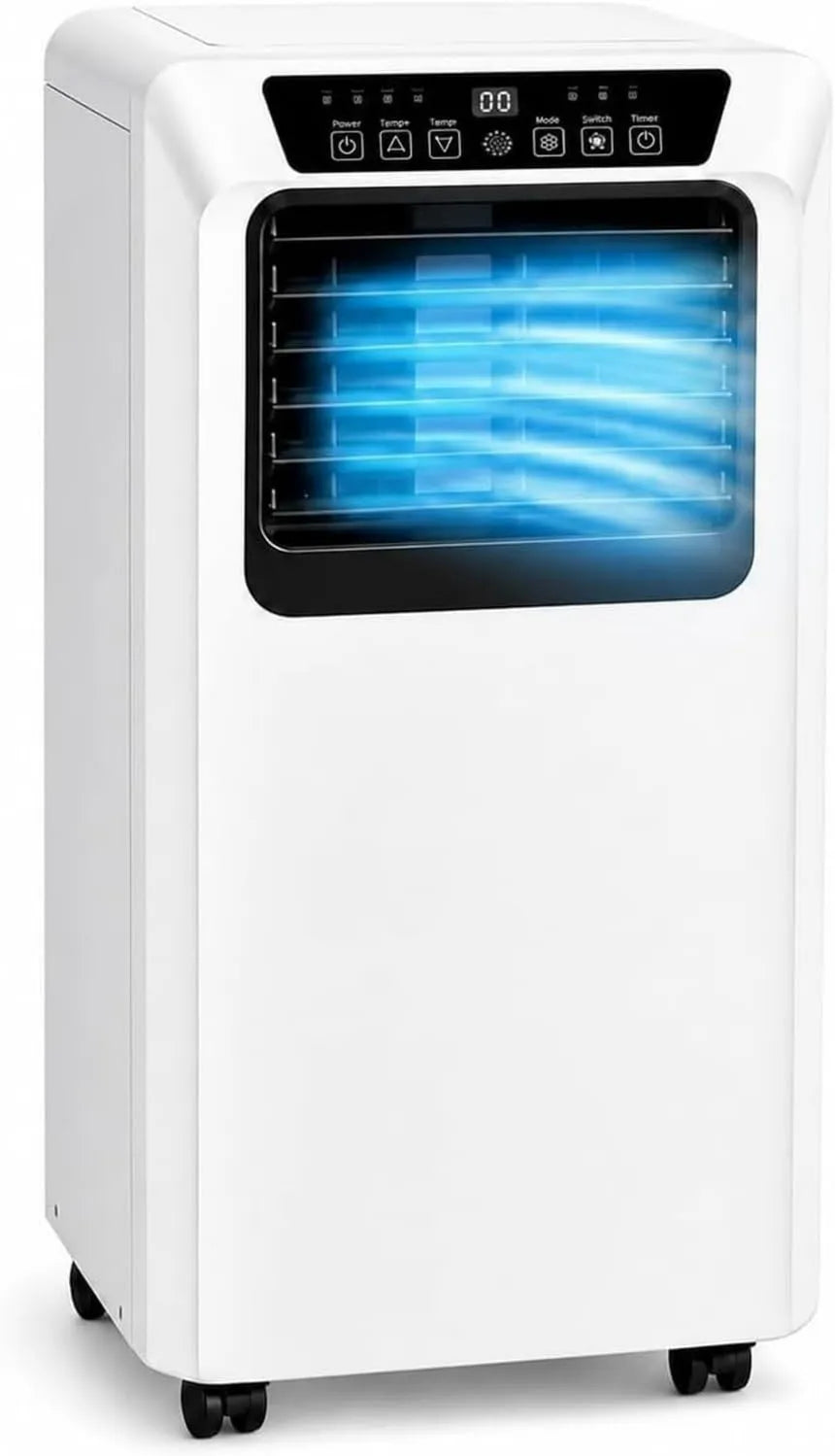 PSHZHIM klimatyzator przenośny, Urządzenie klimatyzacyjne, 60 dB, tłumik, przenośny system klimatyzacji 9000 BTU z osuszaczem i zdalnym sterowaniem