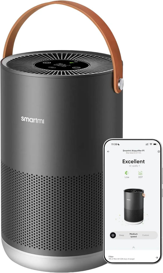 smartmi oczyszczacz powietrza, HEPA13, 250 m3 / h, 19 dB, przenośny, czarny