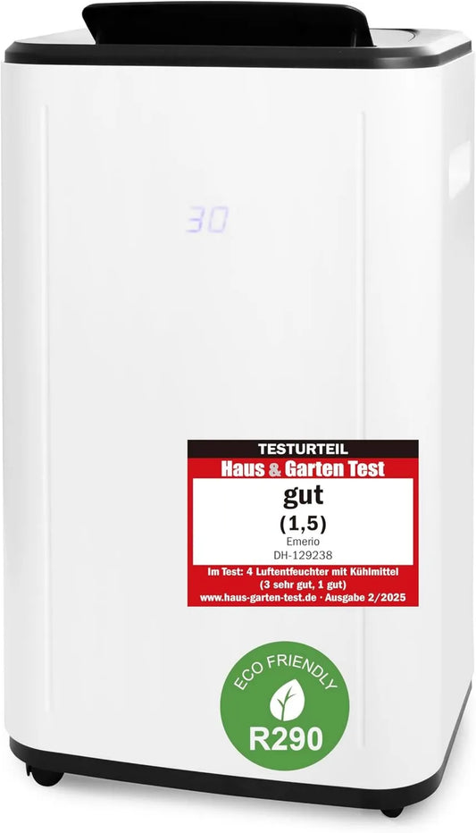 emerio osuszacz powietrza, Denawidator, DH- 129238 R290, zegar, rozmiar pokoju do 60 m², wyświetlacz LED, 30 l / dobę DH-129238