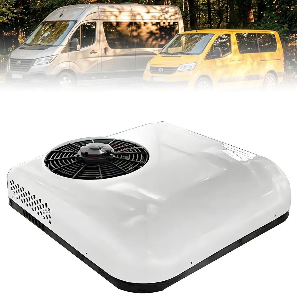 SHENGSHIYU, Klimatyzator 12 V- biały, 12 V, 450 m3 / h, kemping, biały, cyrkulacja powietrza 450m3 / H, Clem kemping Car 12 V-biały