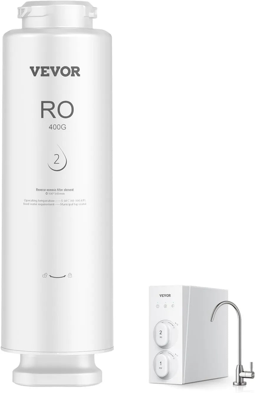 VEVOR, SS- 001 Zlew kuchenny, dotyk, wkład RO przez 24 miesiące, 400 GPD, 9 stopni SS-001
